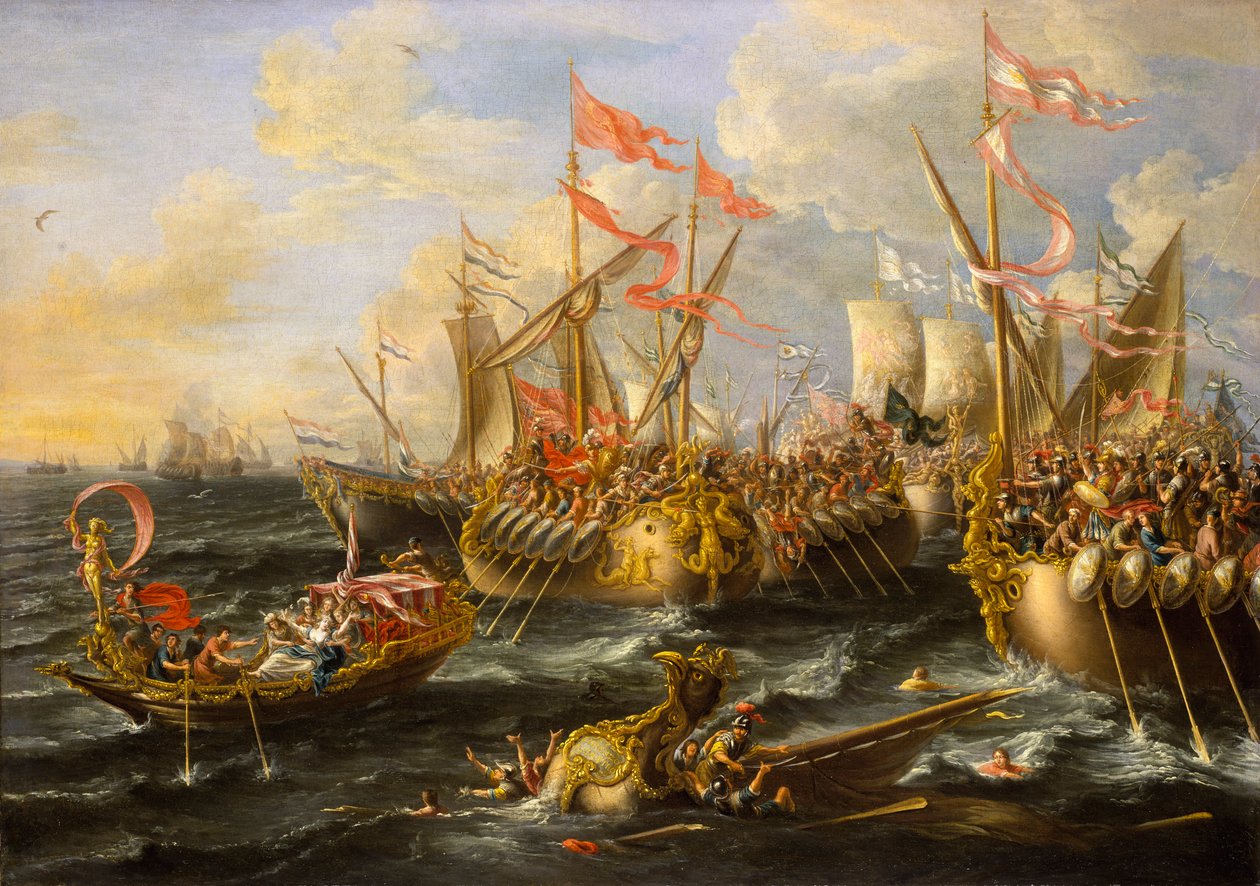 Slaget vid Actium, 2 september 31 f.Kr. av Lorenzo a Castro