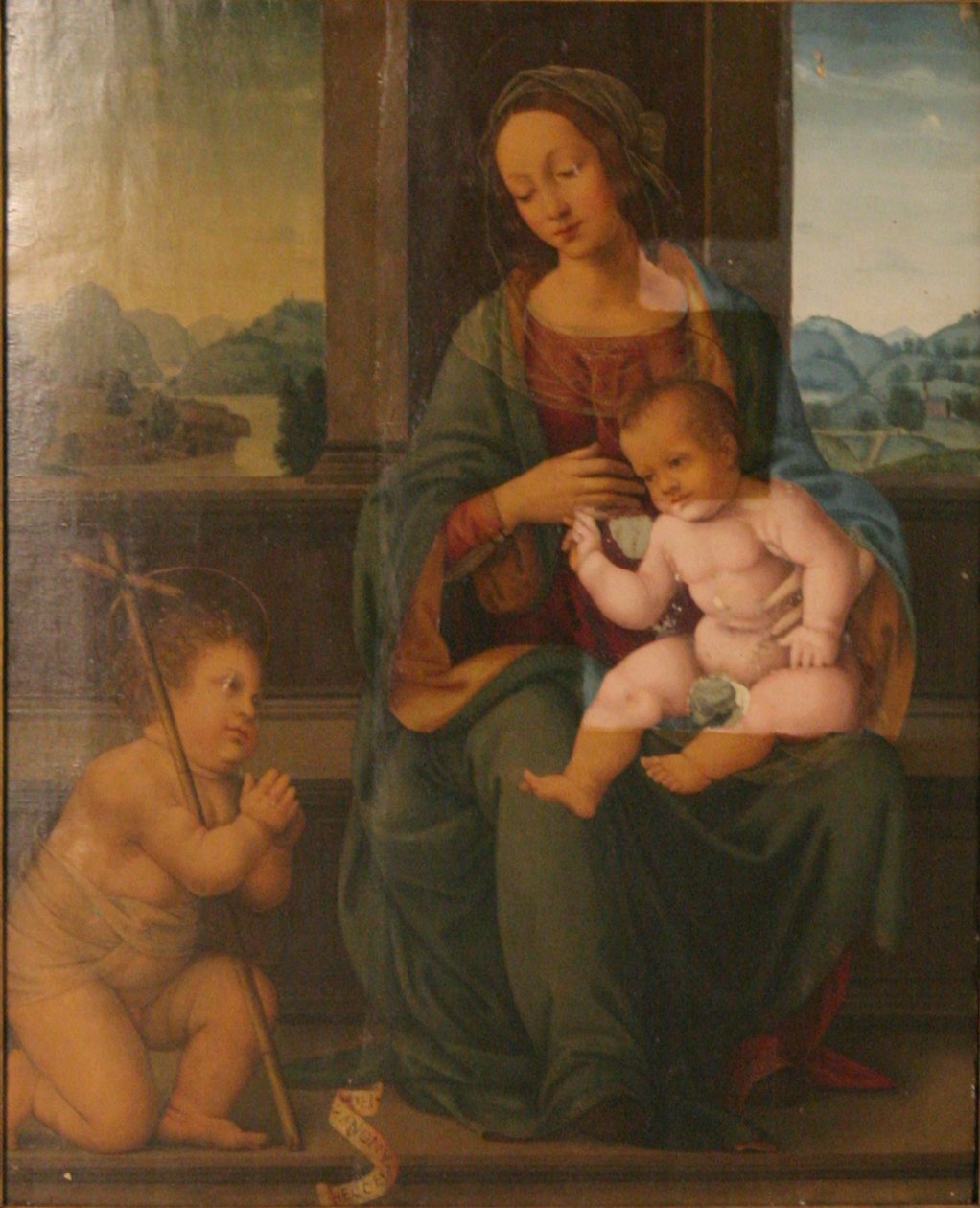 Madonna med barnet och den lille Johannes Döparen av Lorenzo di Credi