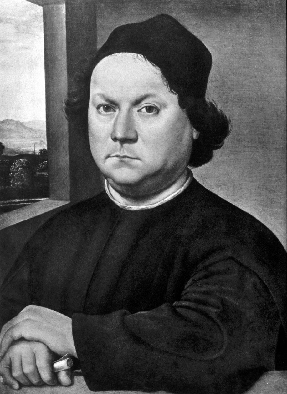 Porträtt av Andrea del Verrocchio av Lorenzo di Credi. 1485 omgivning. Musee des Offices, Florens av Lorenzo di Credi