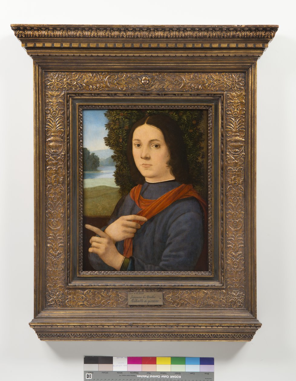 Porträtt av en ung man, 1490-99 av Lorenzo di Credi