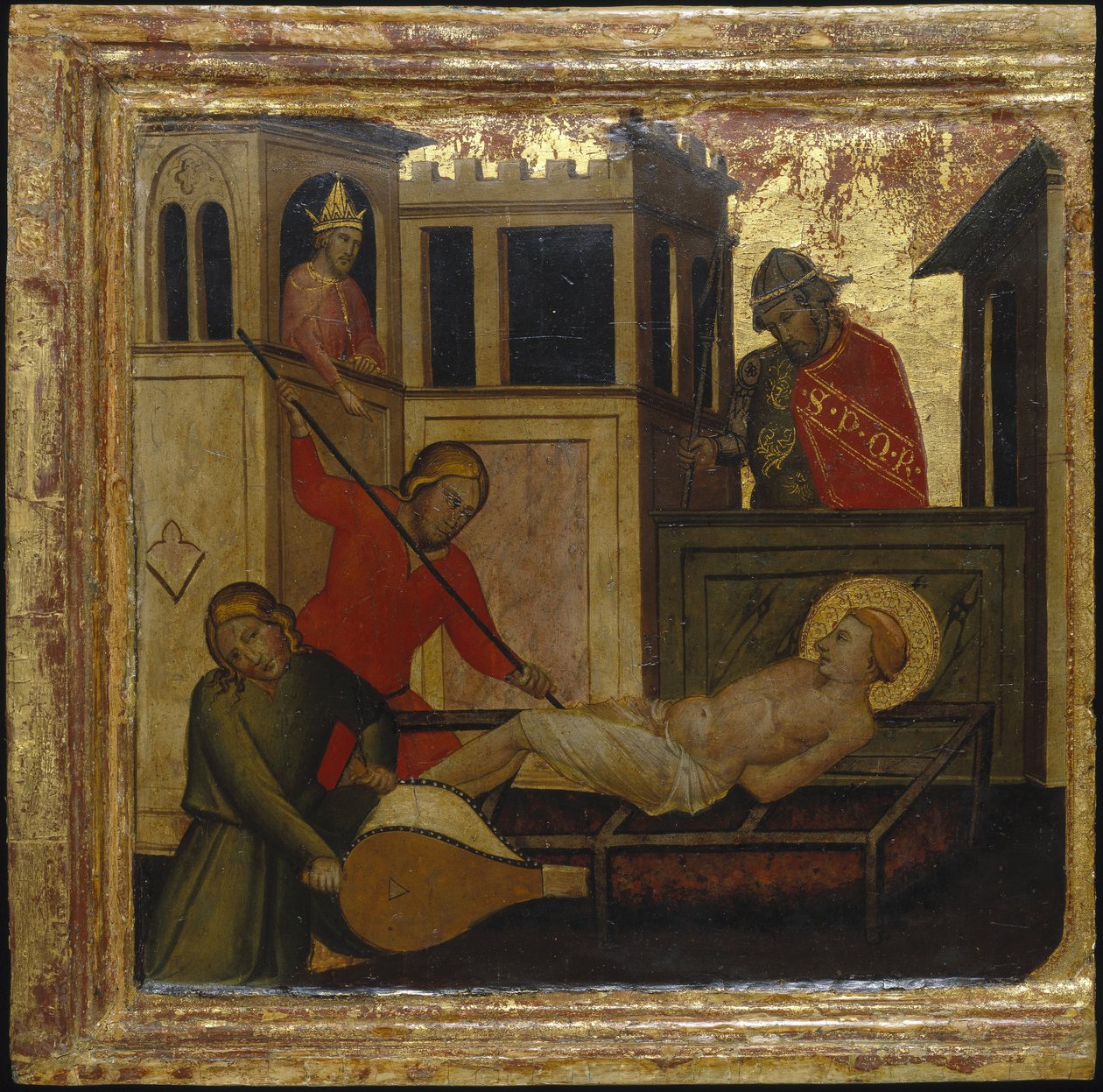 Saint Lawrences martyrskap. Scener ur Saint Lawrences liv, predella, ca 1412 av Lorenzo di Niccolò
