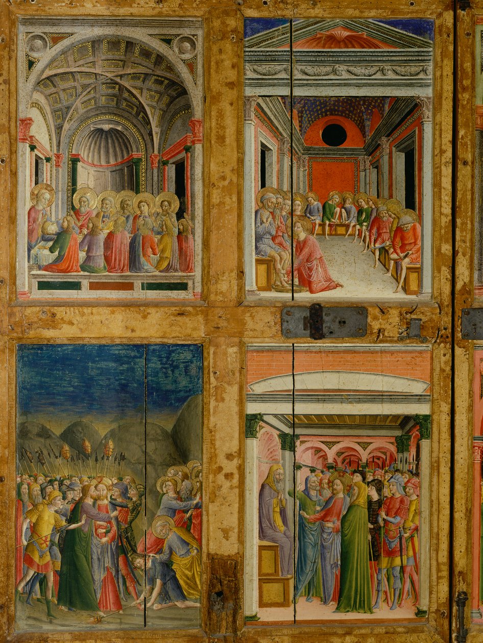 Relikvieskrin av dörrarna till Santa Maria della Scala. inre panel av Lorenzo di Pietro Vecchietta