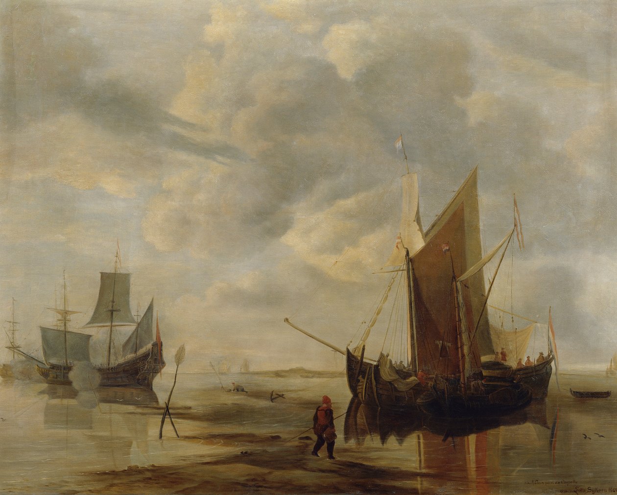 Seascape (kopia efter Jan van de Capelle) av Lotte Sykora