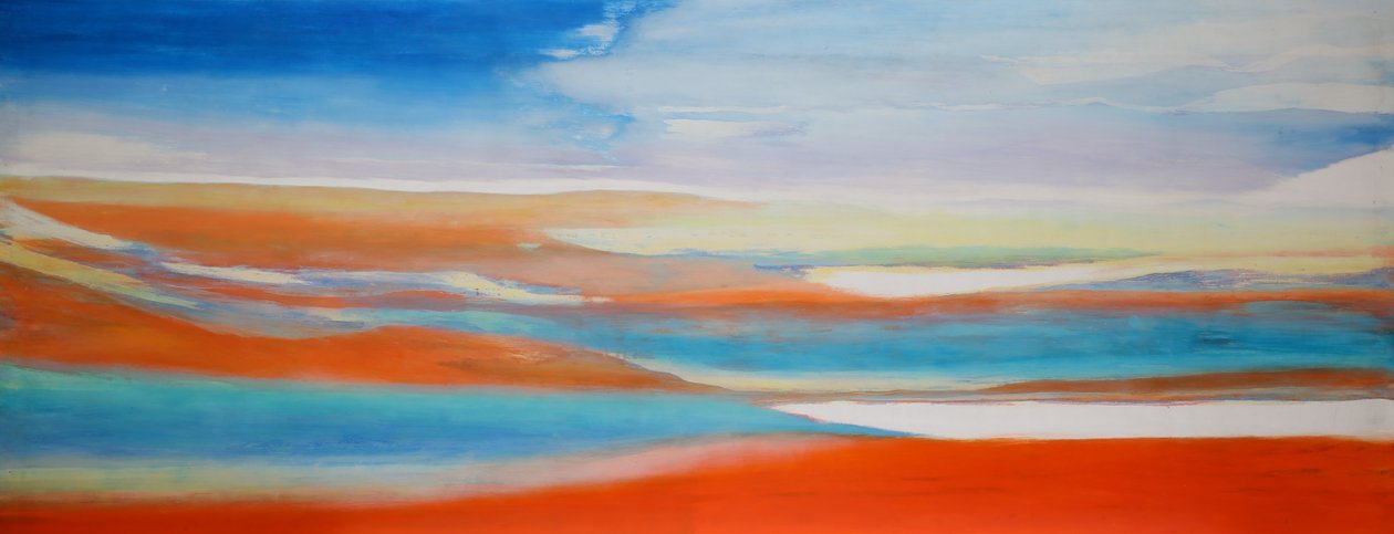 Miracle Water, 2004, (olja och schellack på gesso på träpanel) av Lou Gibbs