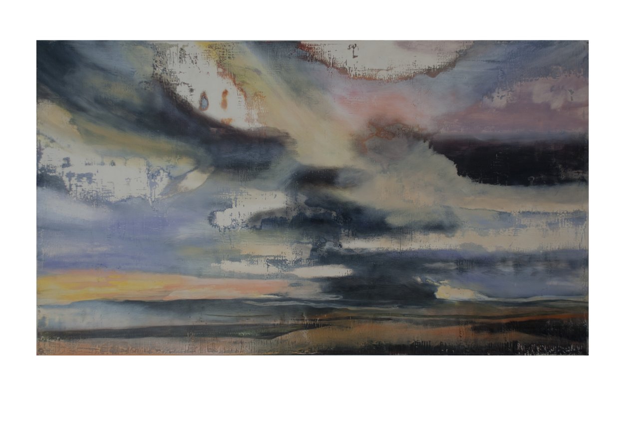Turner In Translation 2, 2016, olja och schellack på gessopanel av Lou Gibbs