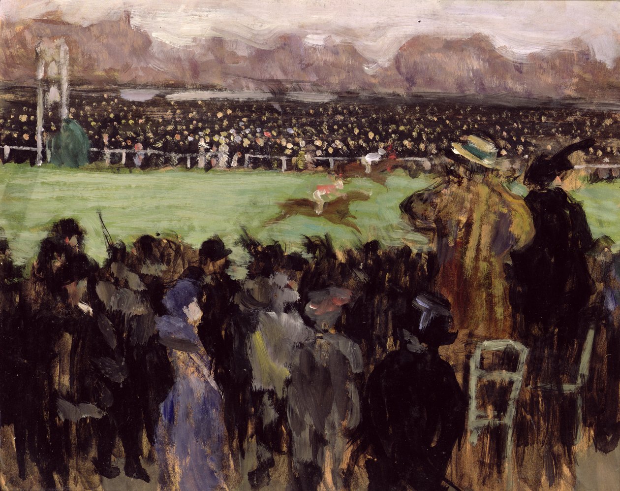 Racing at Auteuil (olja på papper) av Louis Anquetin