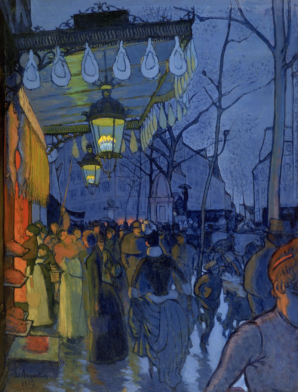Gatubild, klockan fem på eftermiddagen, 1887 av Louis Anquetin