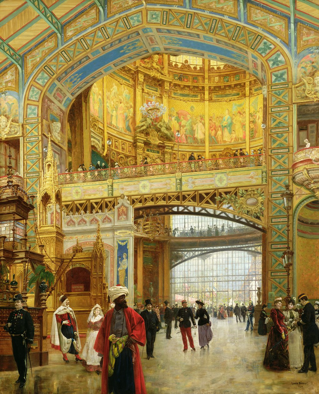 Den centrala kupolen för den allmänna utställningen 1889 av Louis Beroud