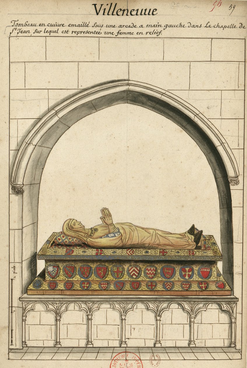 Frankrikes nationalbibliotek av Louis Boudan