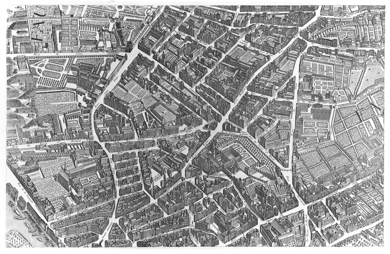 Plan av Paris, känd som 