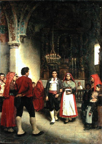 Ett bröllop i Laruns, 1881 av Louis Capdevielle
