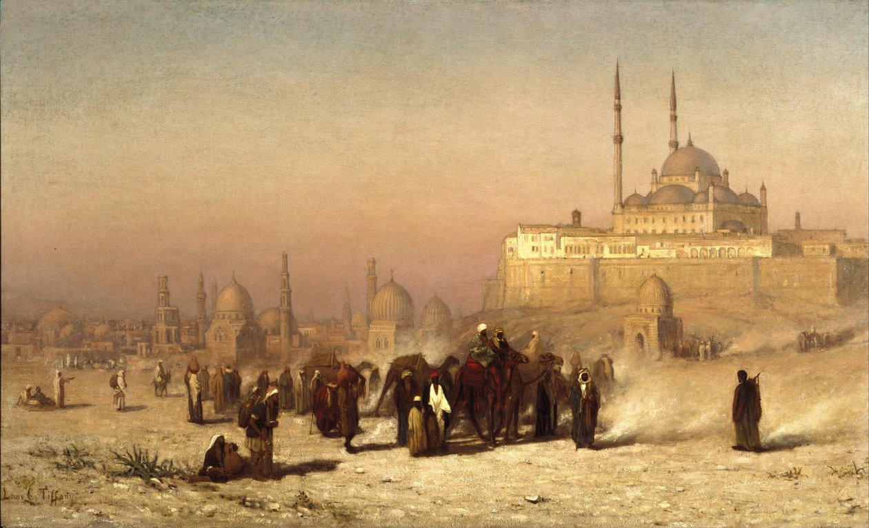 På vägen mellan gamla och nya Kairo, Mohammed Alis citadellmoské och mamelukernas gravar av Louis Comfort Tiffany
