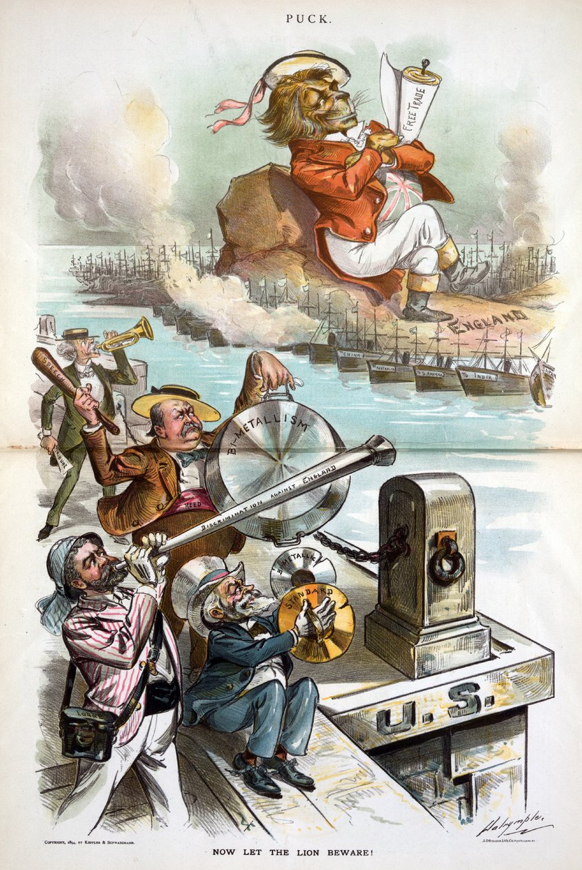 Låt lejonet nu akta sig!, 1894 av Louis Dalrymple