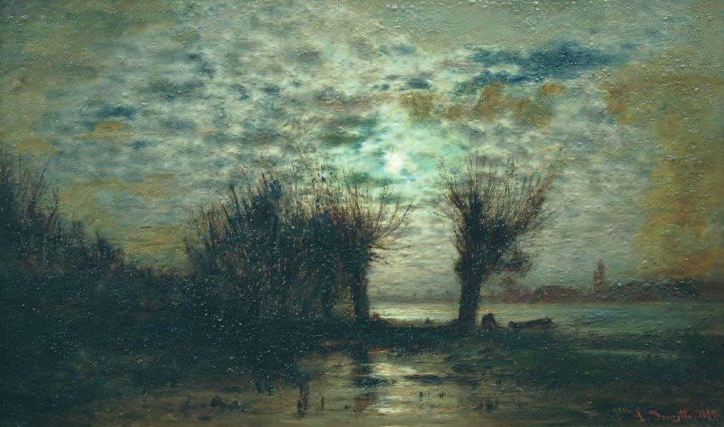  Markische Winterlandschaftn av Louis Douzette