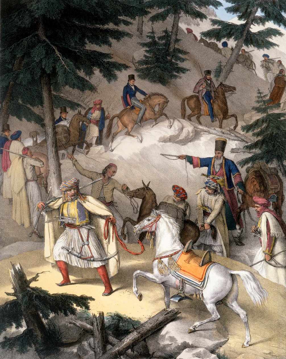 Le Pinde - Tavla XI, graverad av Lemercier från 