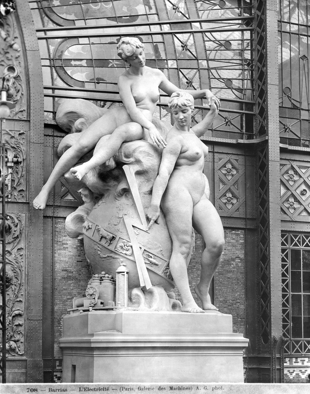 Elektricitet, ca 1889 (gips) av Louis Ernest Barrias