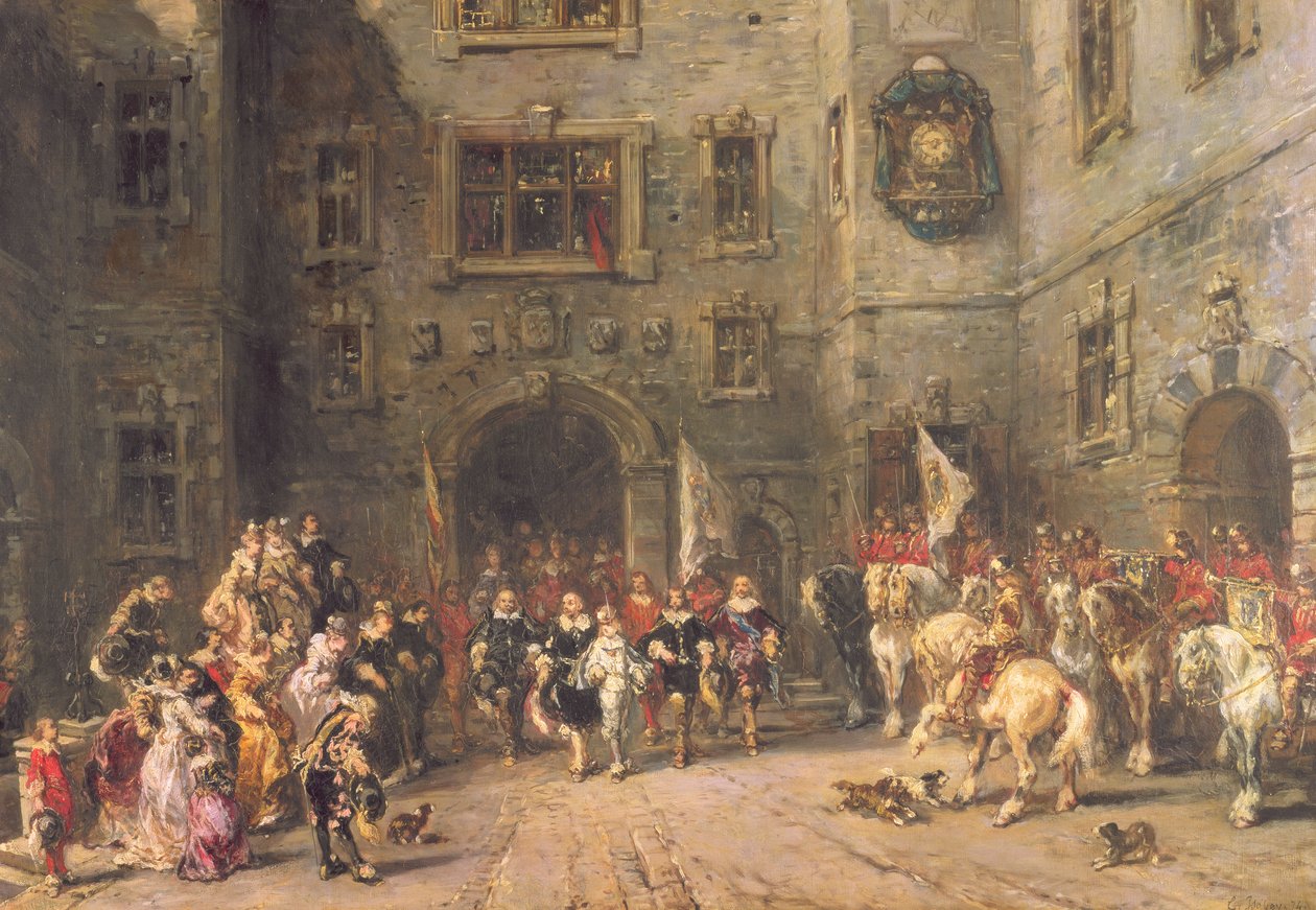 Ludvig XIII vid slottet Blois, 1874 av Eugene Isabey