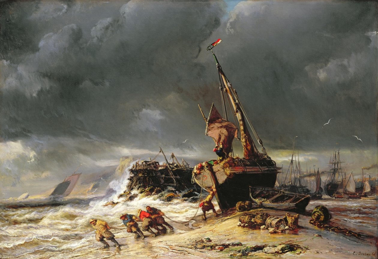 Lågvatten, 1861 av Eugene Isabey