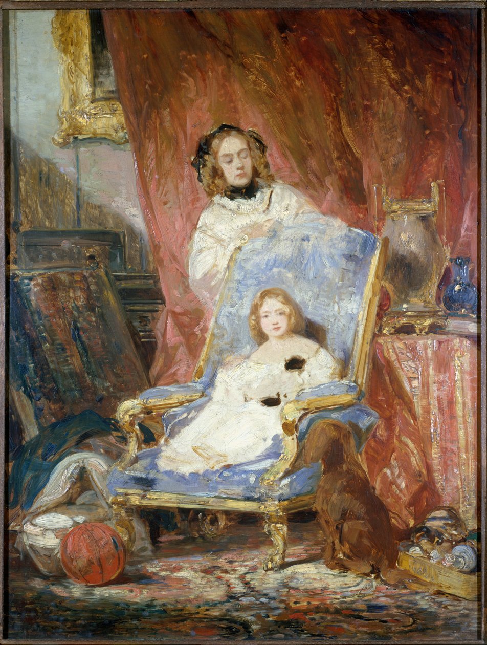 Madame Eugene Isabey och hennes dotter av Eugene Isabey