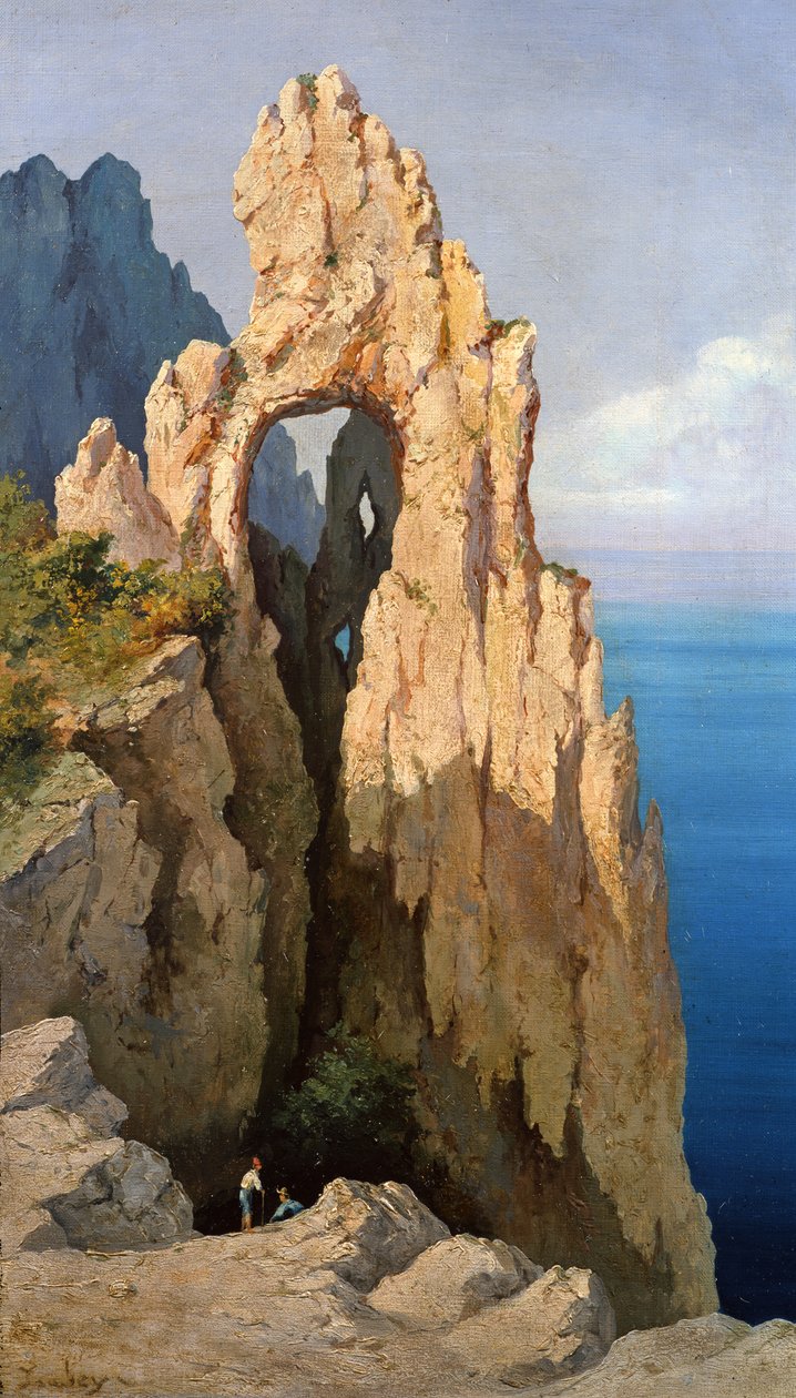 Stenar vid Capri av Eugene Isabey