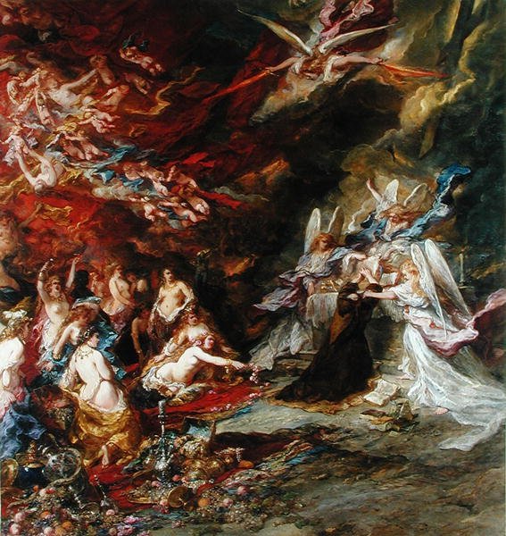 The Temptation of St. Anthony, c.1869 av Eugene Isabey