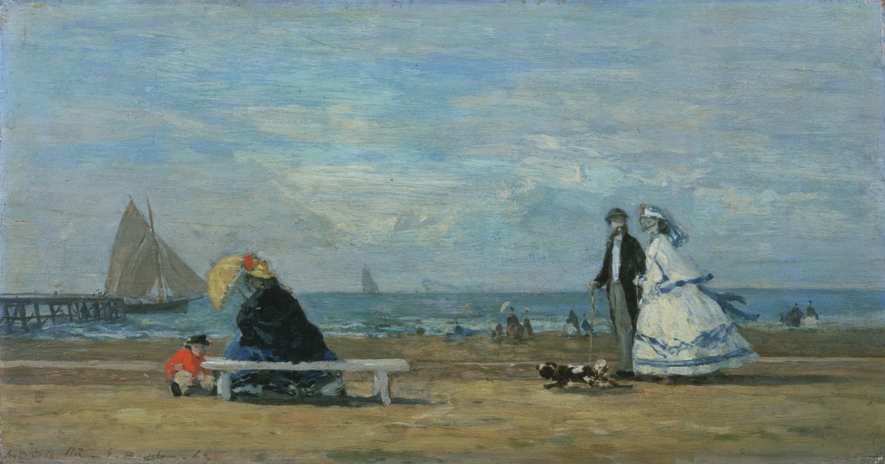 Stranden vid Trouville av Eugene Louis Boudin