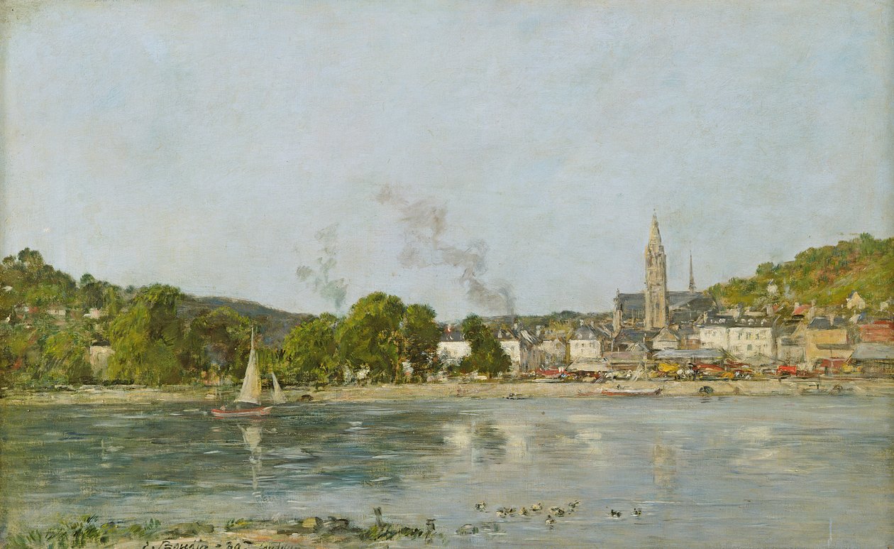Seinen vid Caudebec-en-Caux, 1889 av Eugene Louis Boudin
