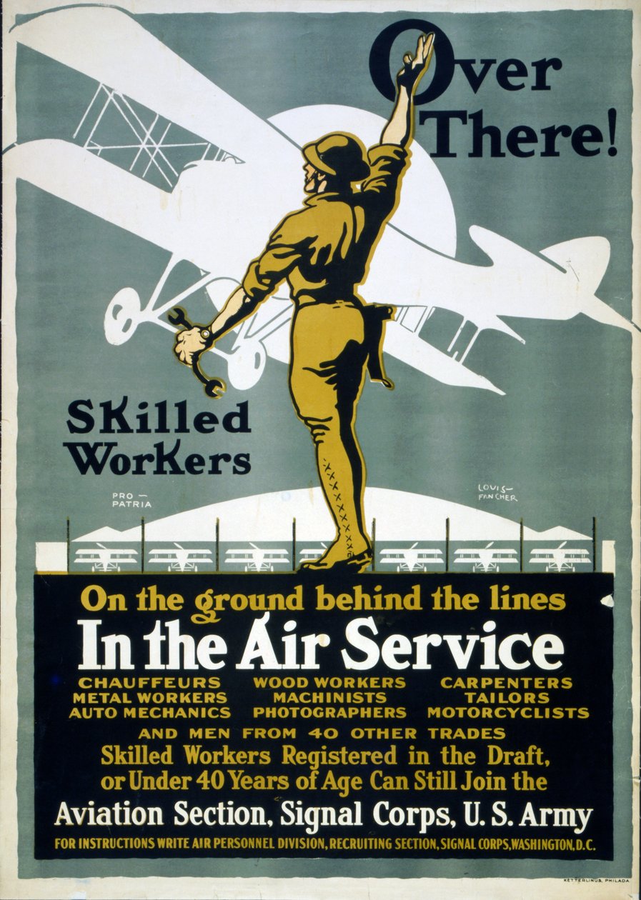 Där borta! Skickliga arbetare På marken bakom linjerna - In the Air Service, 1917 av Louis Fancher