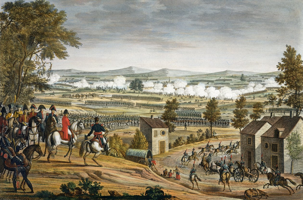 Slaget vid Lutzen, 2 maj 1813, graverat av Edme Bovinet (1767-1832) (akvatint) av Louis Francois Couche