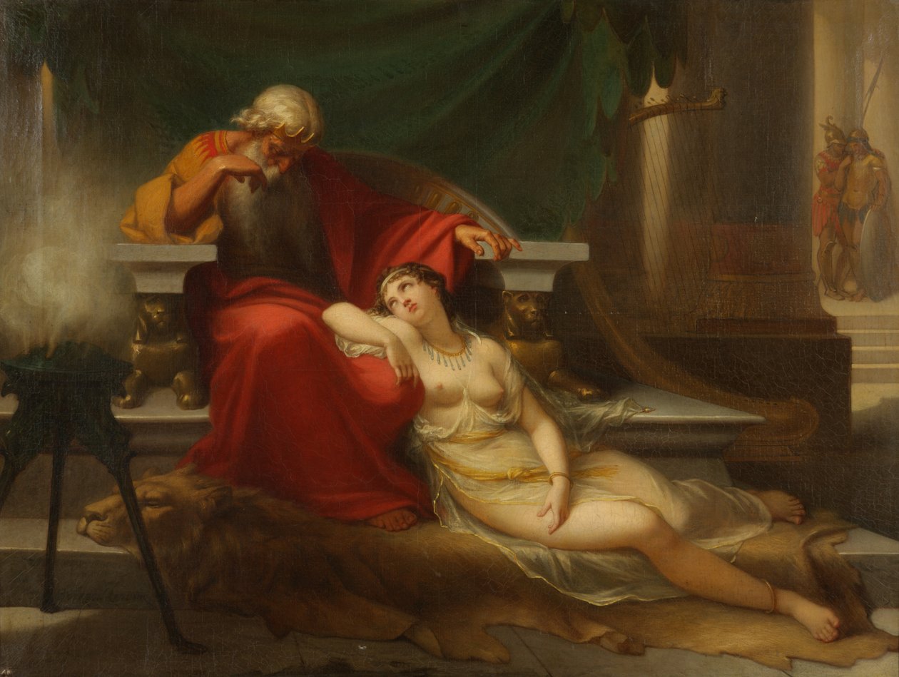 David och Abisaig, ca 1865 av Louis Gabriel Leblanc