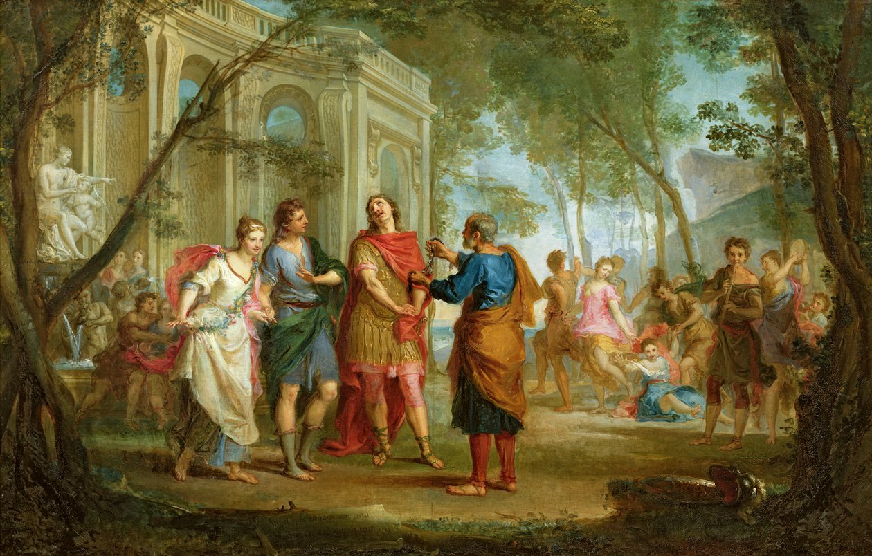 Roland får reda på Angelicas och Medoros kärlek av Louis Galloche