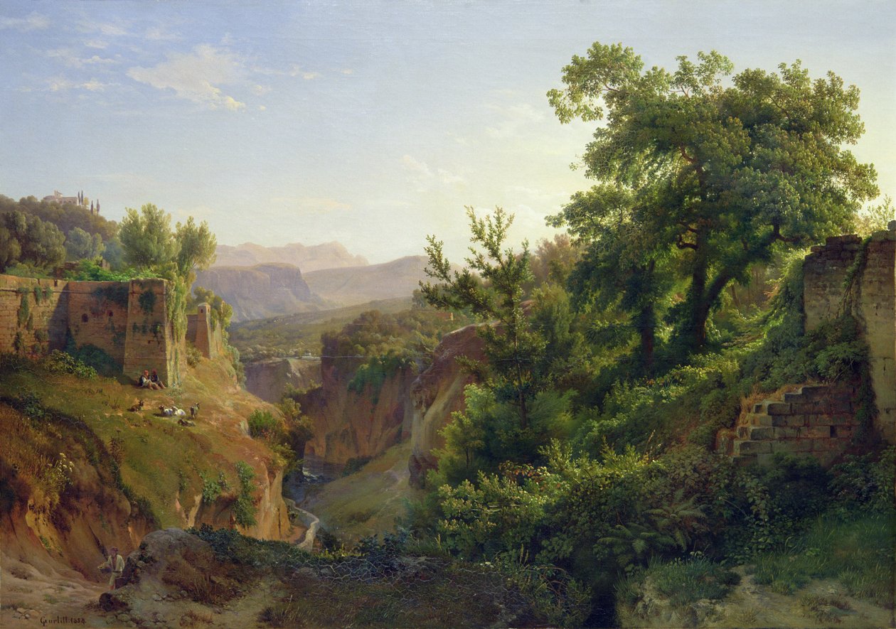 En dal nära Sorrento, 1854 av Louis Gurlitt