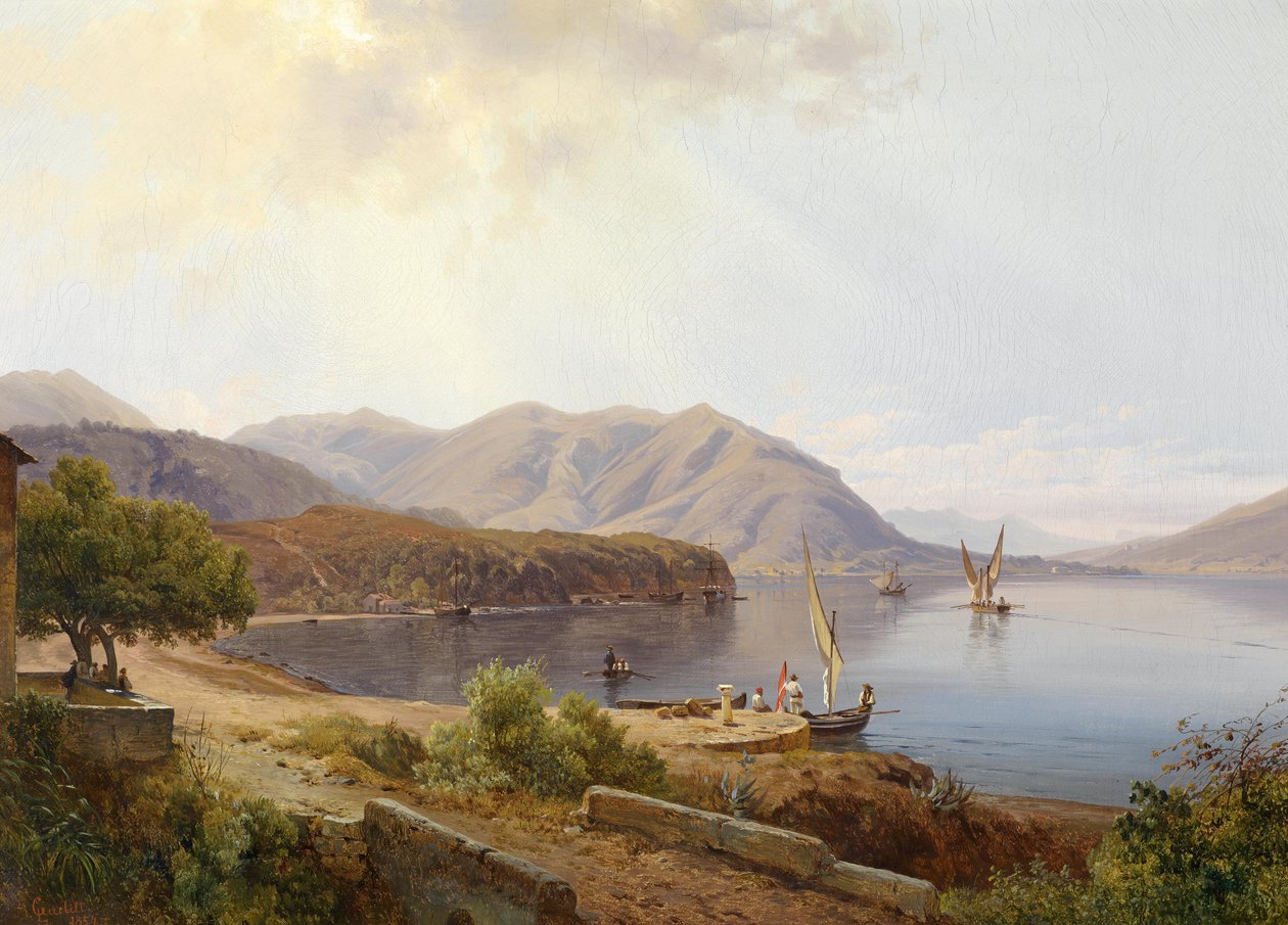 Motiv nära San Felice vid Gardasjön av Louis Gurlitt