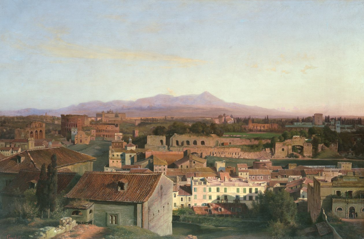 Utsikt från Rom, 1845 av Louis Gurlitt