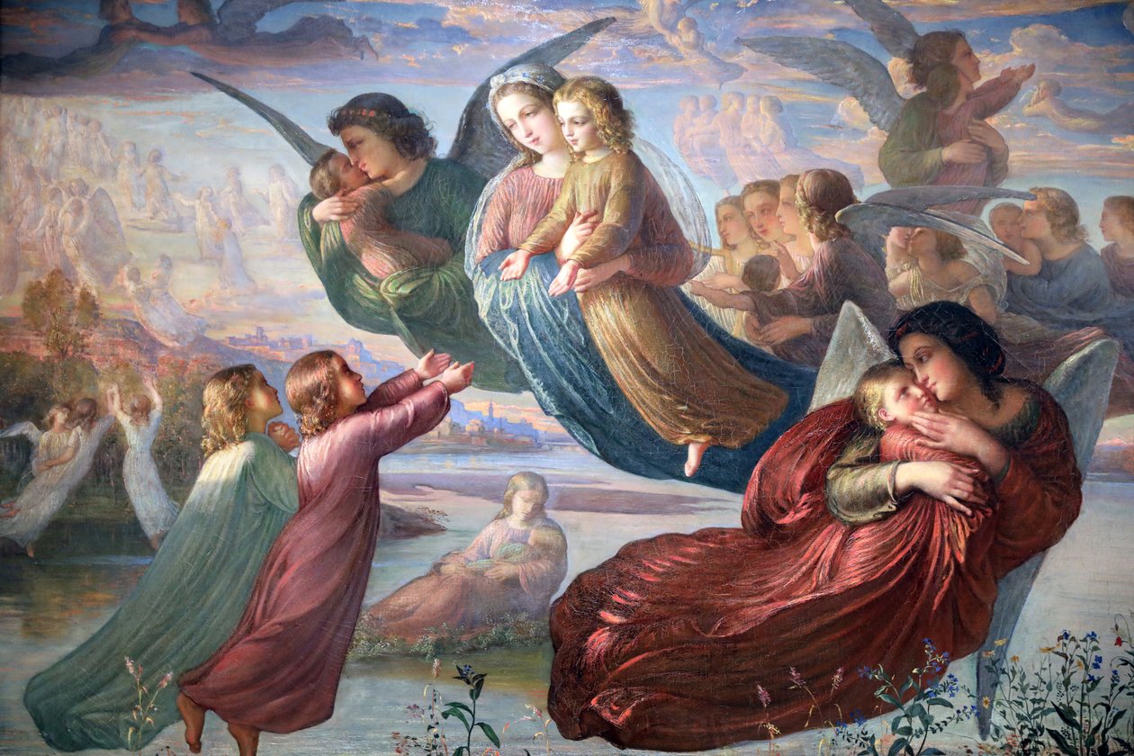 Sjælens digt, Himlens Minde, detalje, 1835-55swed av Louis Janmot