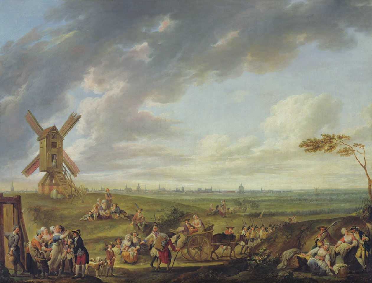 Mottagande av en soldat som återvänder hem, 1774 av Francois Louis Joseph Watteau