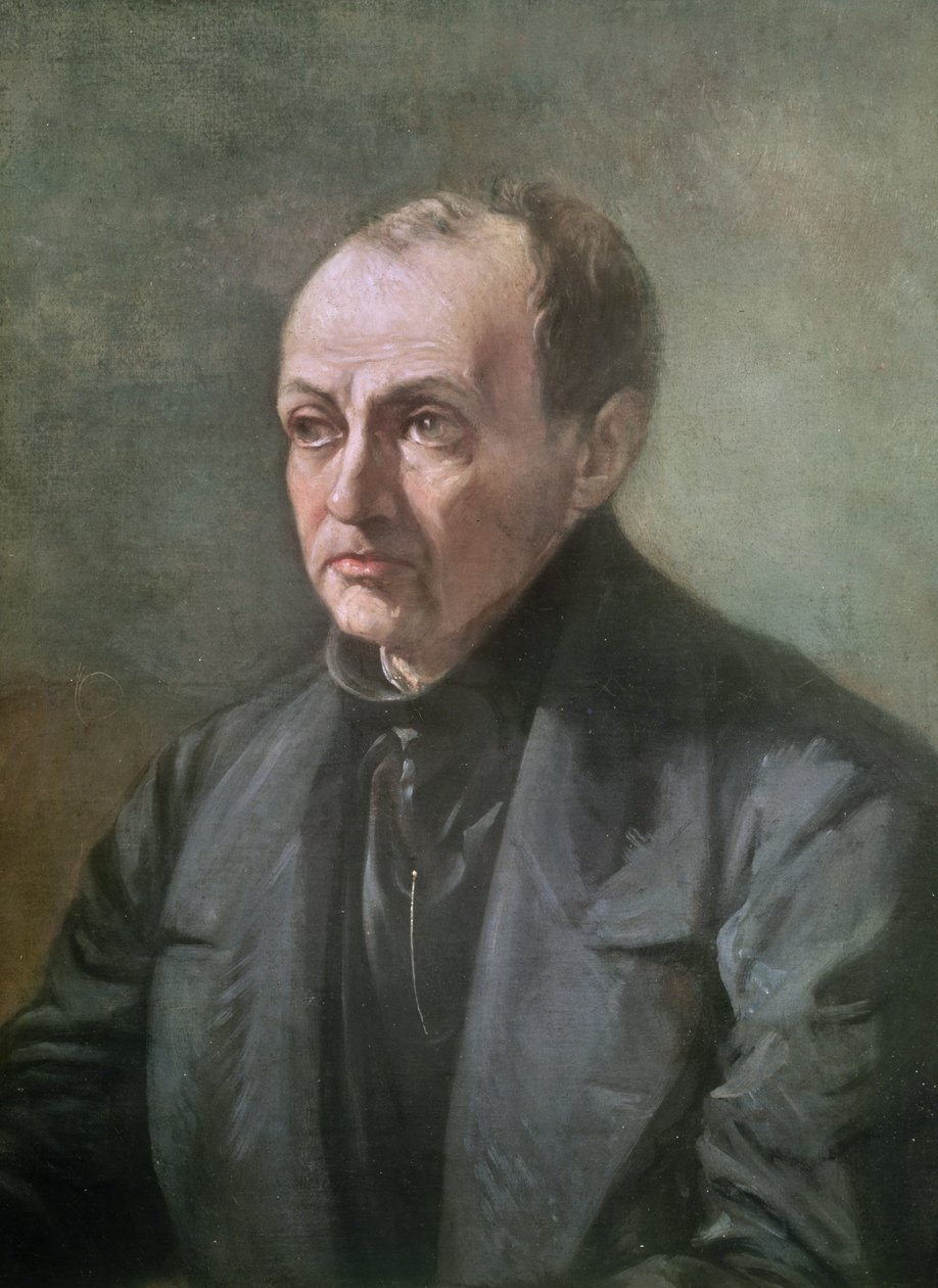 Auguste Comte (1798-1857) swed av Louis Jules Etex
