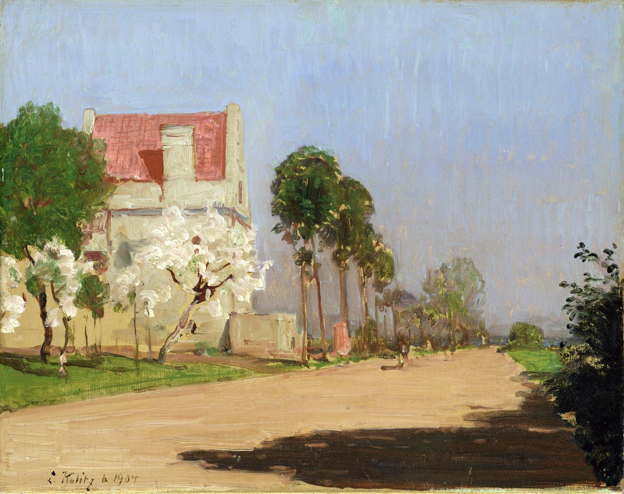 Väg vid floden Fulda till Neuen Muehle nära Kassel, 1904 av Louis Kolitz