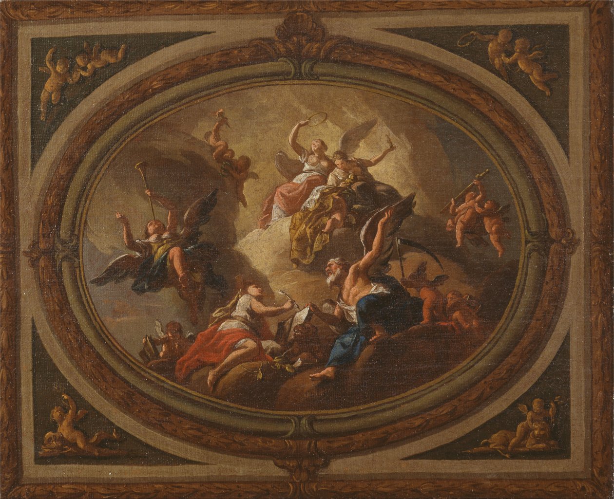 Sketch for an oval ceiling av Louis Laguerre