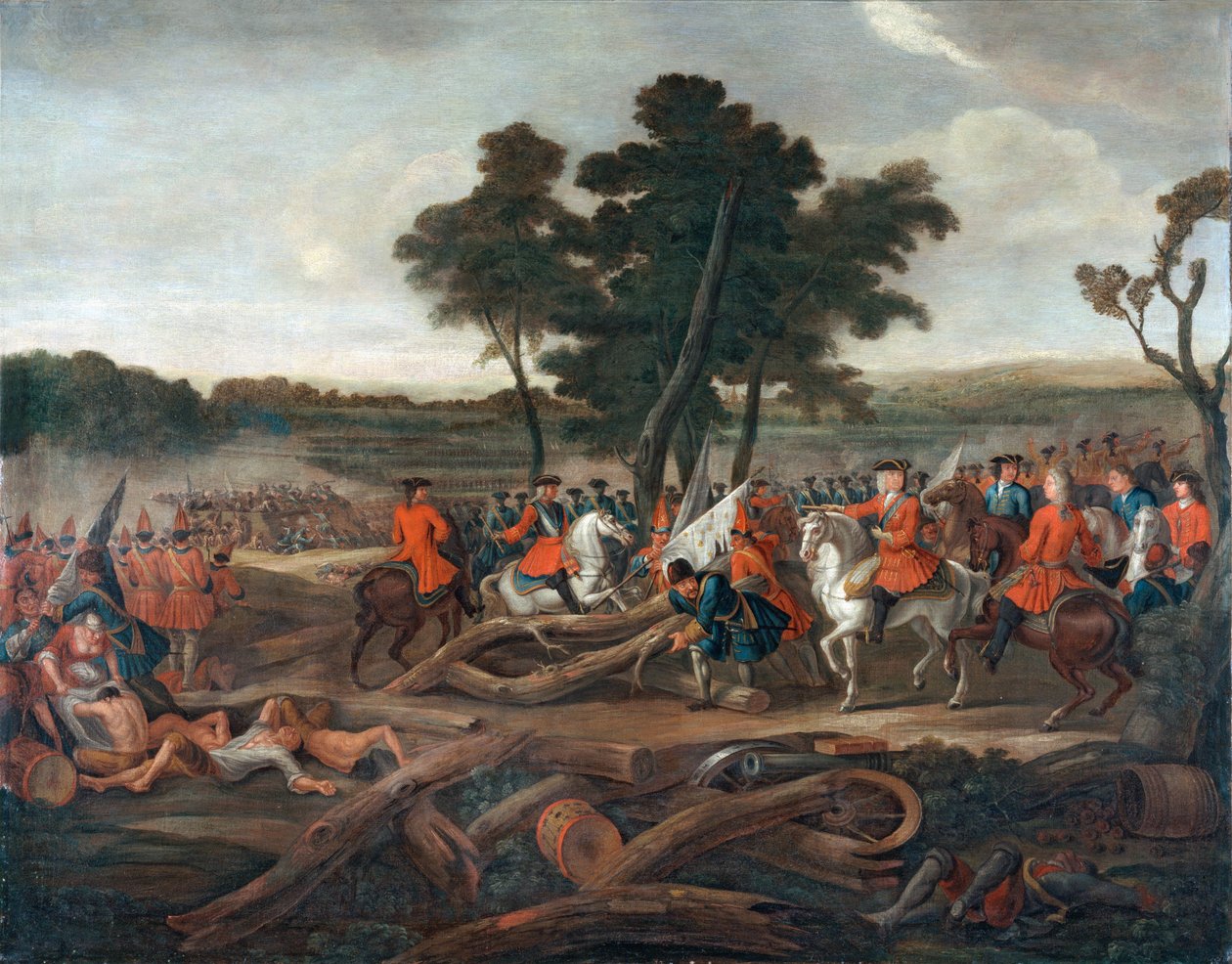 Slaget vid Malplaquet, 11 september 1709, ca 1713 av Louis Laguerre