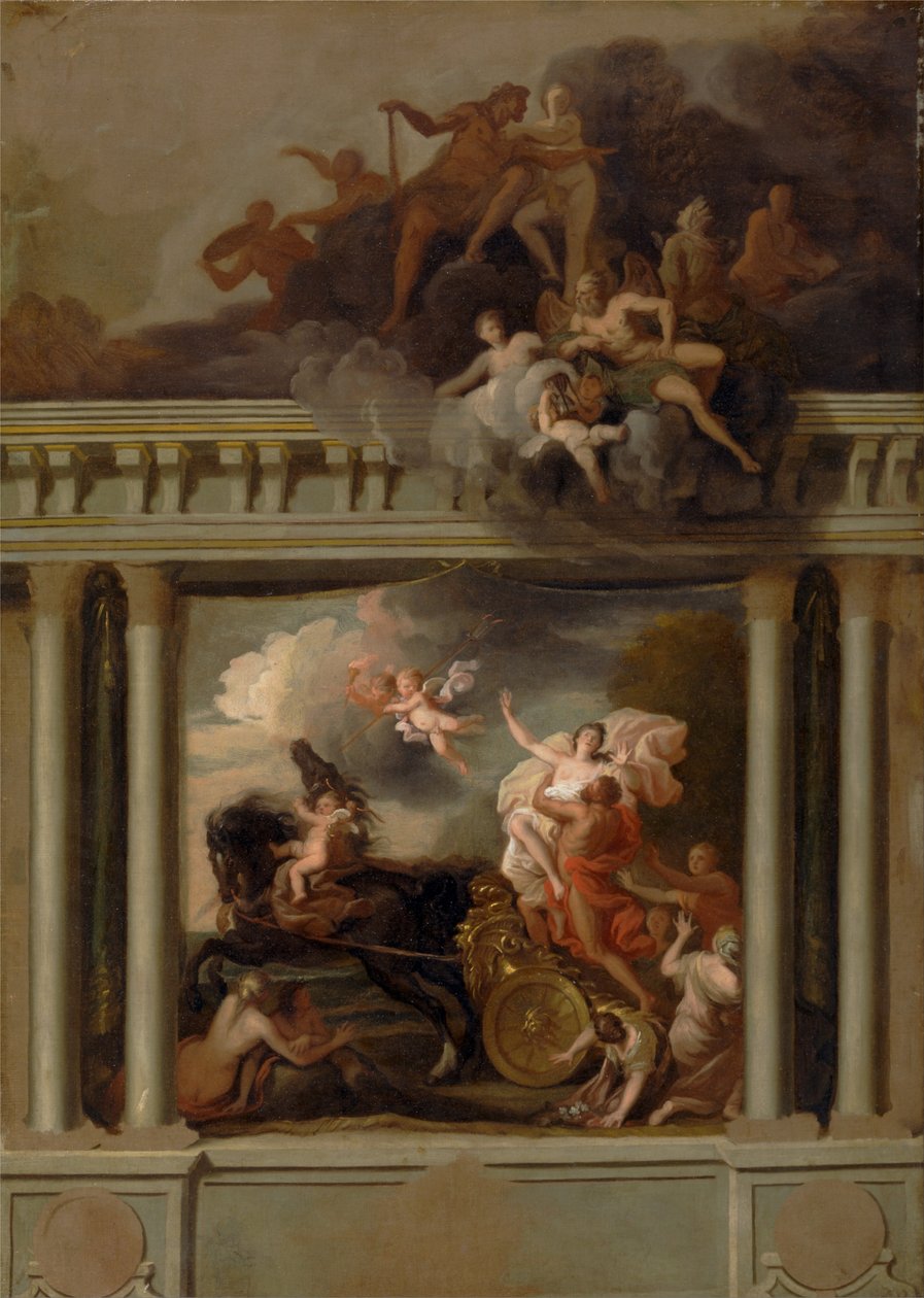 The Rape of Proserpine, design for the staircase of Devonshire House, London av Louis Laguerre