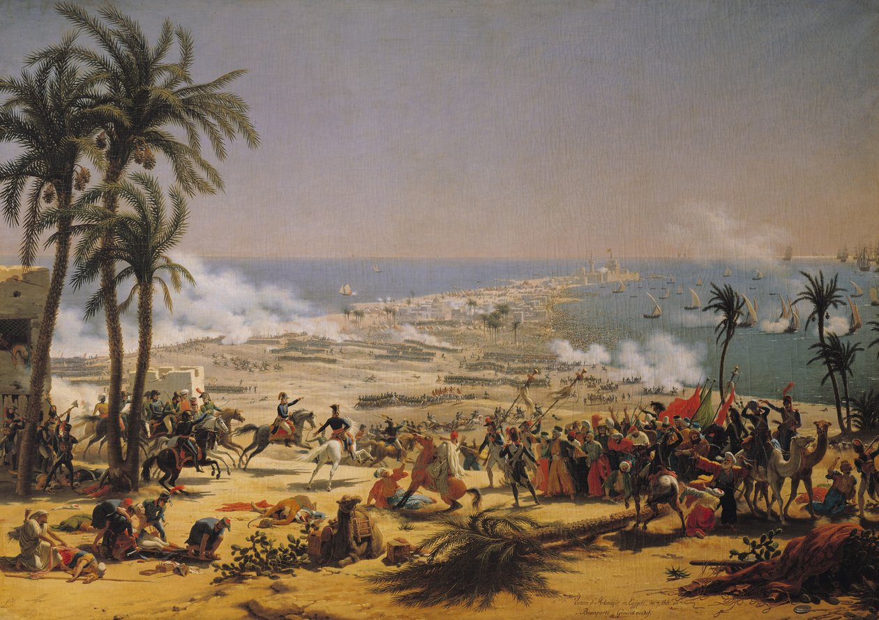 Slaget vid Aboukir, 25 juli 1799 av Louis Lejeune
