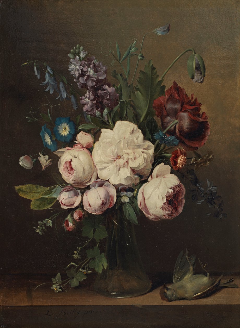 En vas med blommor av Louis Leopold Boilly