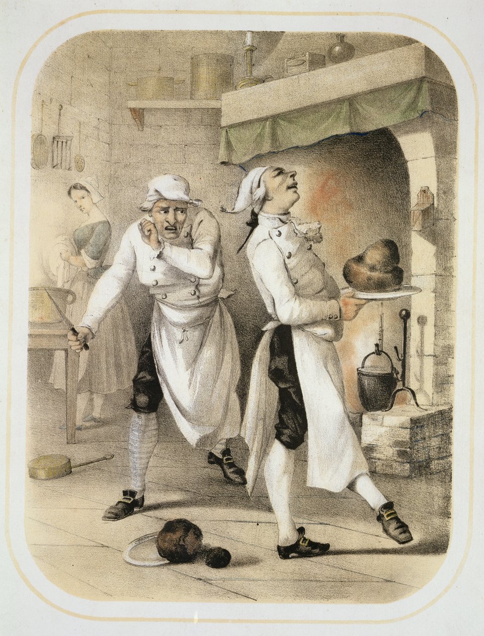Envy in the Kitchen, från en serie tryck som föreställer de sju dödssynderna, ca 1850 av Louis Leopold Boilly