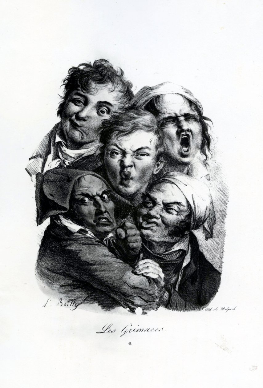 Les Grimaces, ca 1823 (litografi) av Louis Leopold Boilly