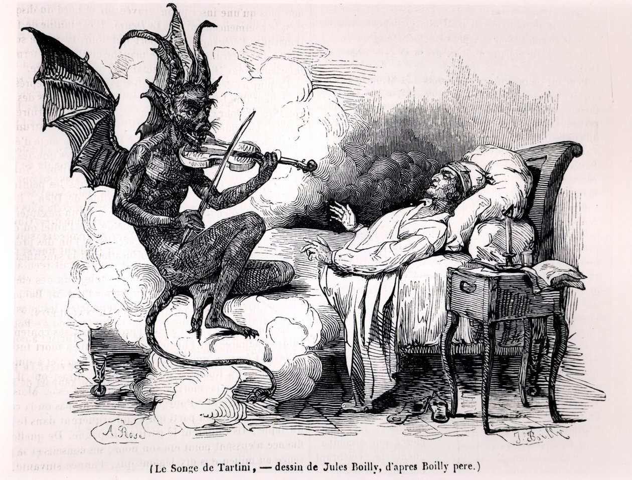 Drömmen om Tartini, graverad av Julien Leopold Boilly (1796-1874) 1840 av Louis Leopold Boilly