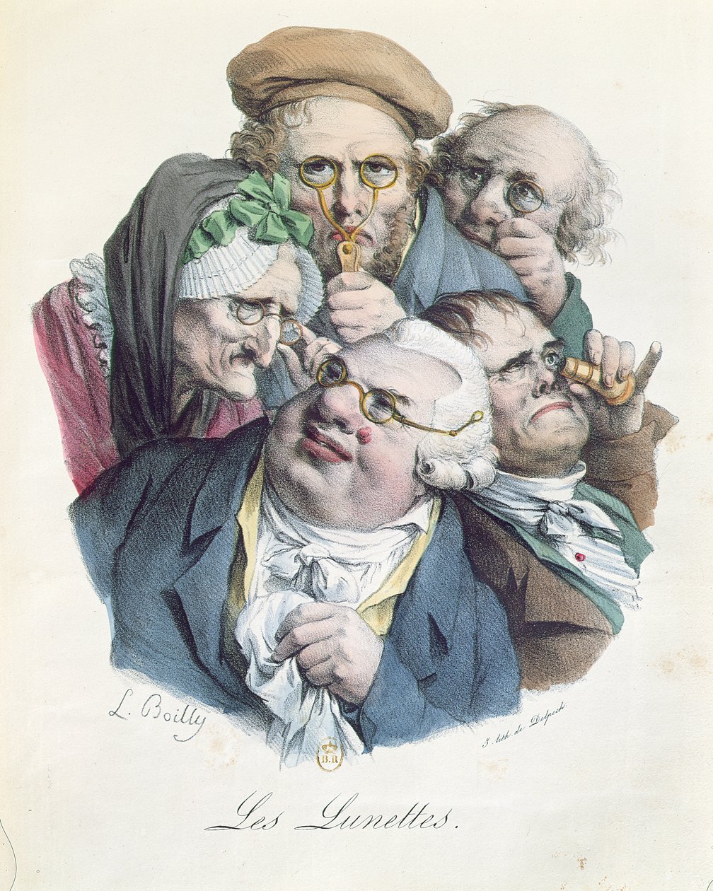 Glasögonen, graverade av Francois Seraphin Delpech (1778-1825) av Louis Leopold Boilly
