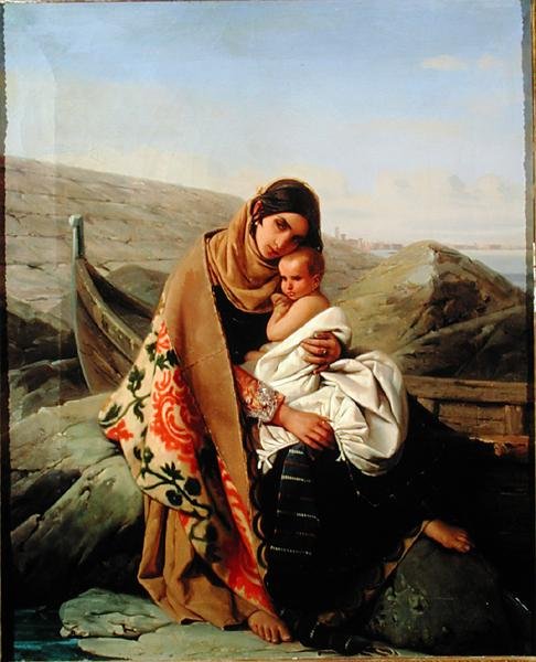 Den lyckliga modern, 1834 av Louis Leopold Robert