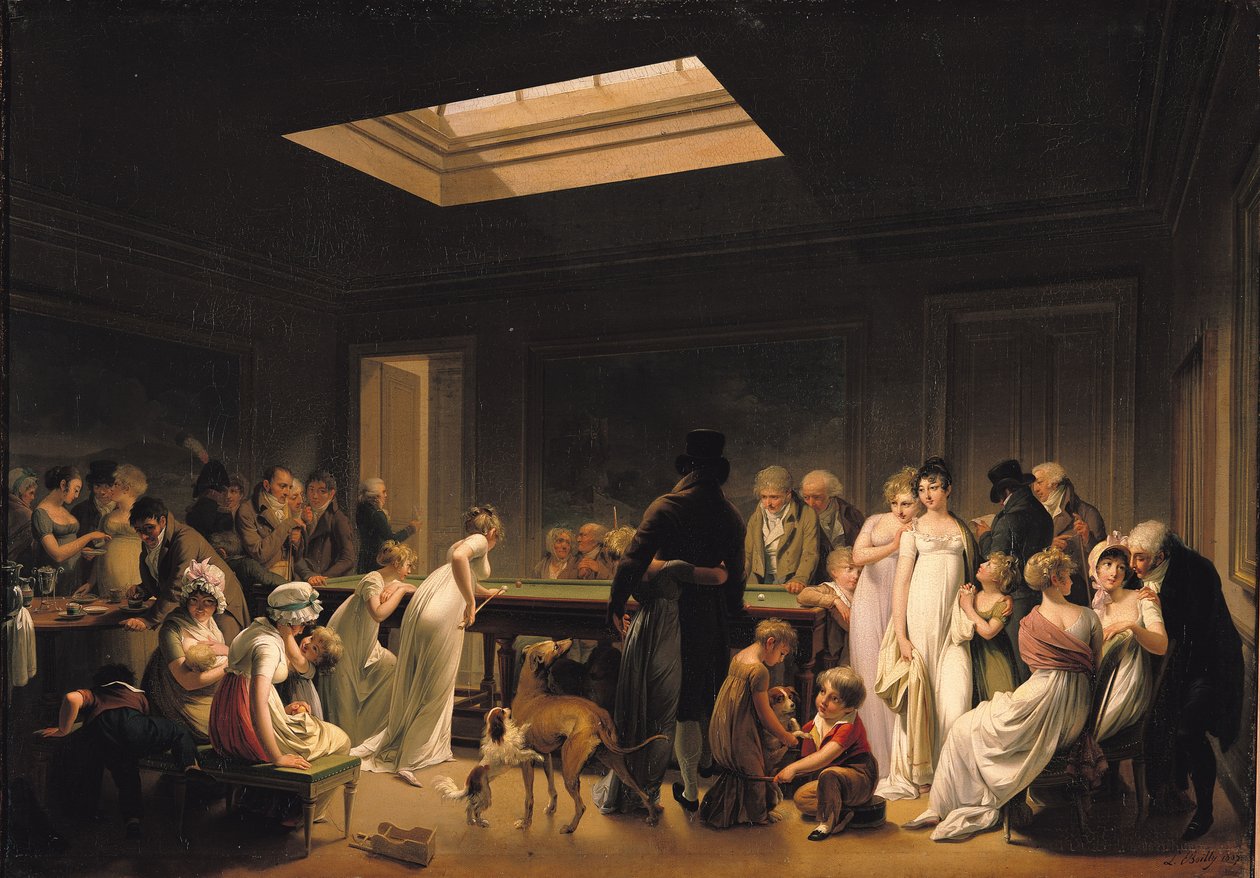Ett spel om biljard, 1807 av Louis Leopold Boilly