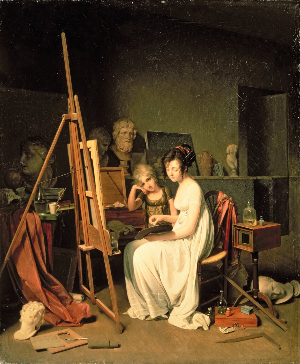 Konstnärens ateljé av Louis Leopold Boilly